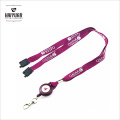 Promoción Lanyard retráctil para carrete de poliéster